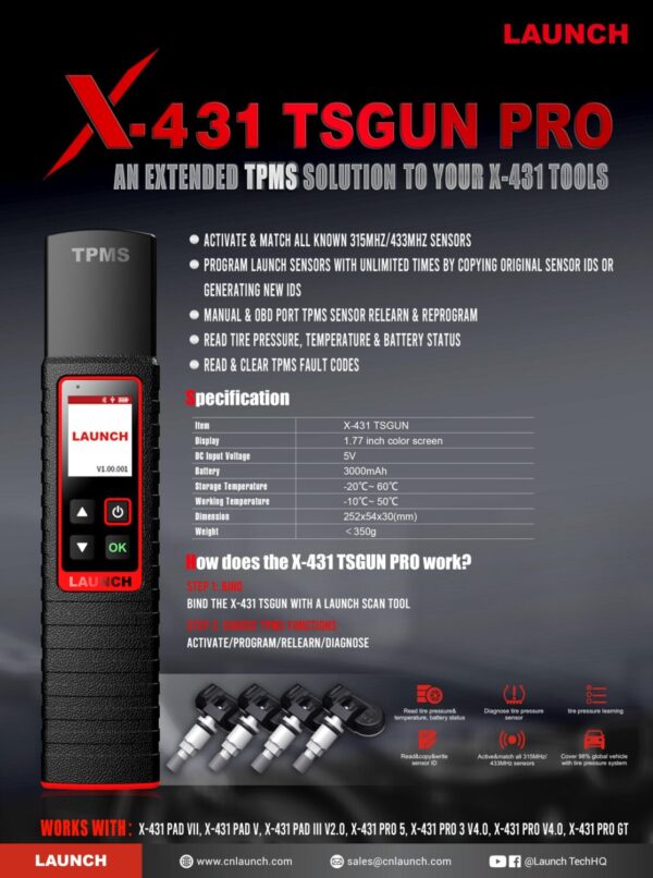 Launch X-431 TSGUN TPMS WAND